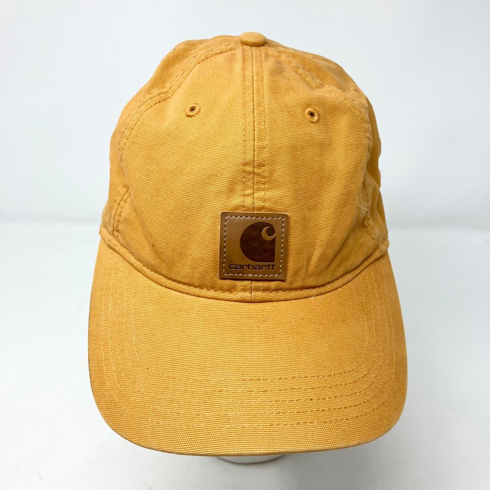 Carhartt Odessa Hat Mens OS Yellow Logo Patch Adjustable Baseball Cap Dad